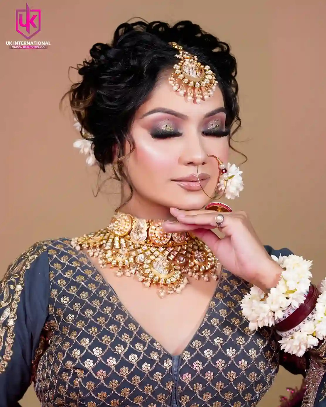 bridal makeup course look